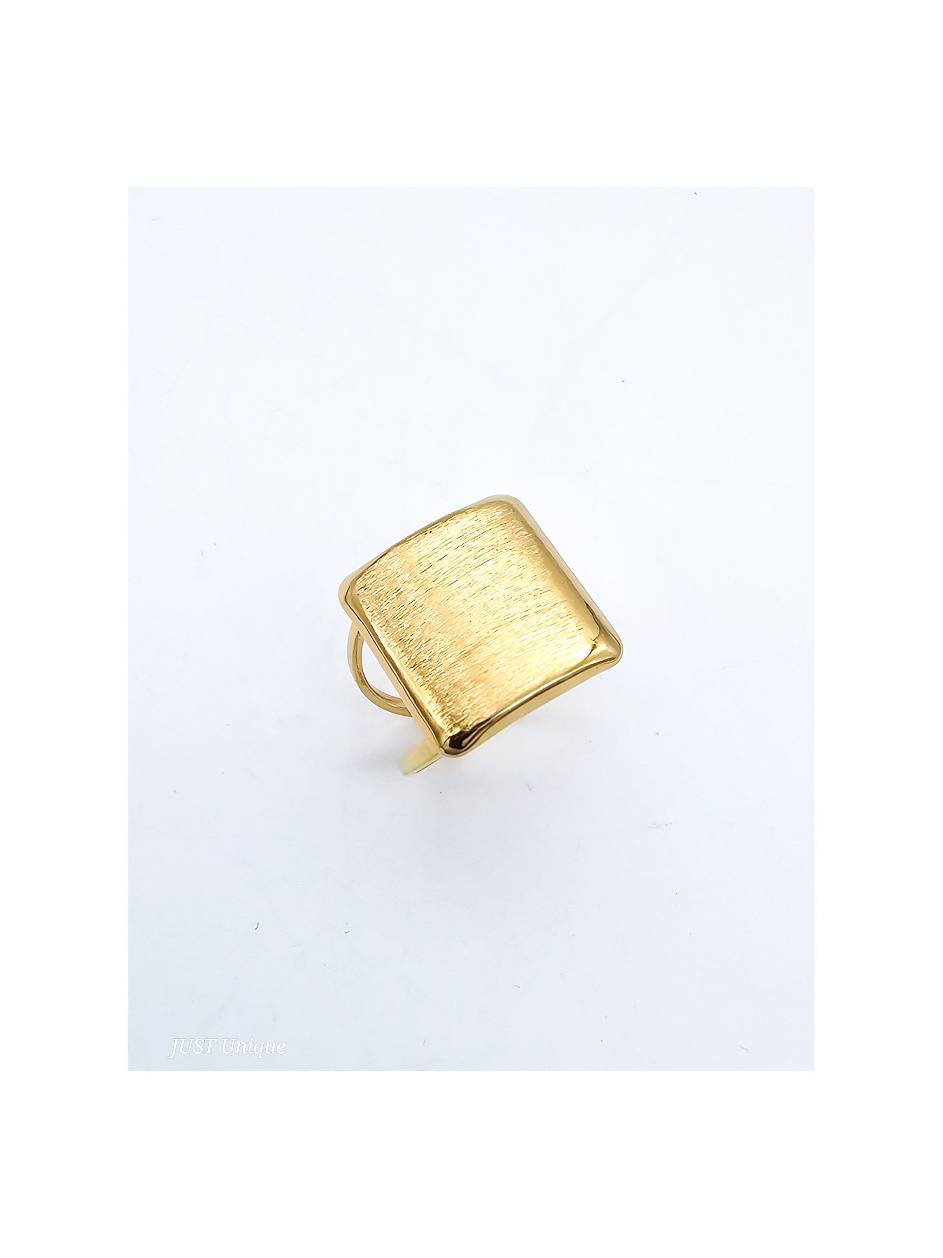 Δαχτυλίδι Matte Square χρυσό