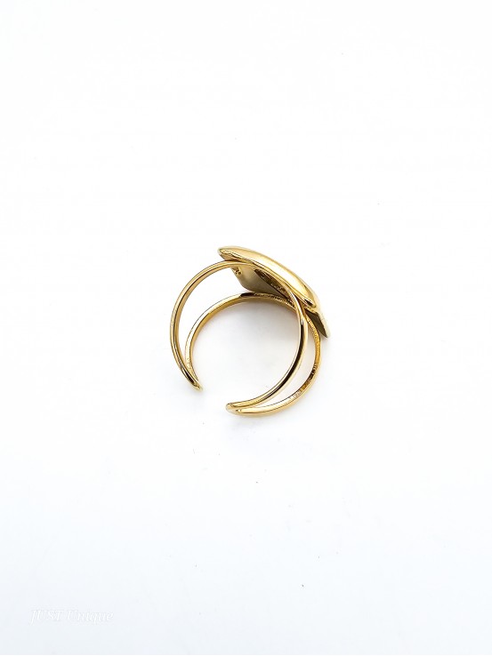 Δαχτυλίδι Matte Square χρυσό