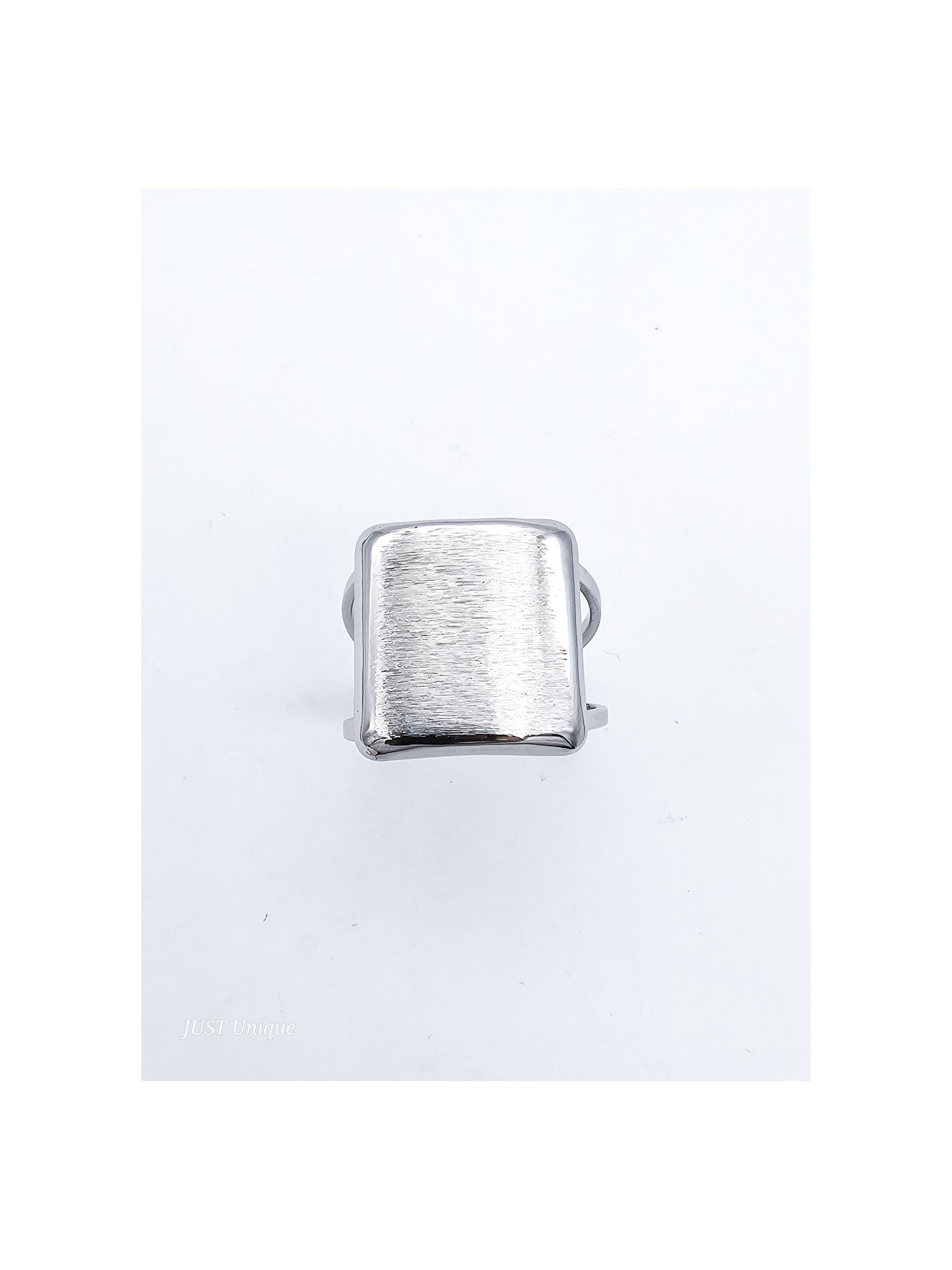 Δαχτυλίδι Matte Square ασημί