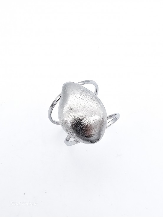 Δαχτυλίδι Matte Shell ασημί