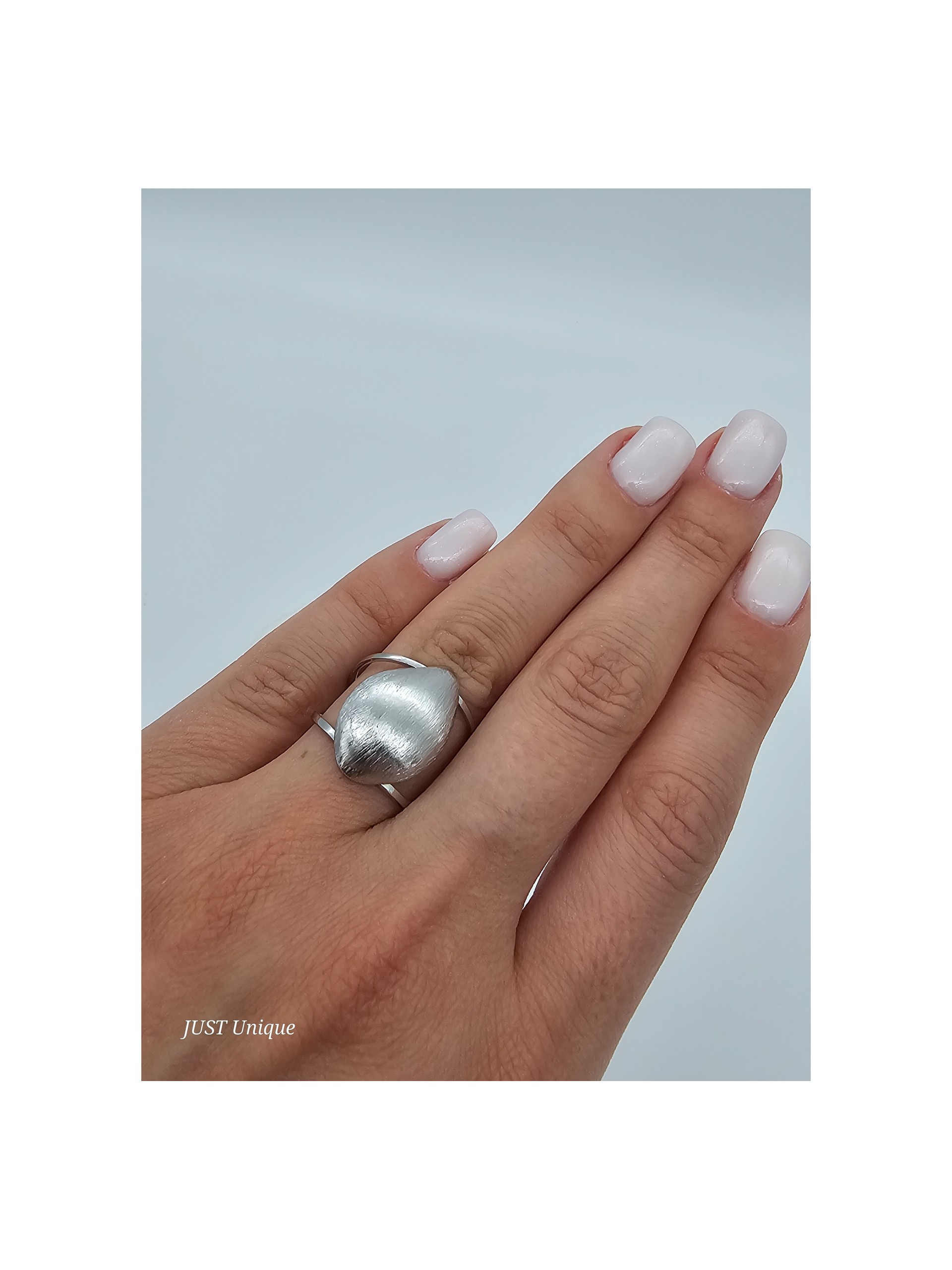 Δαχτυλίδι Matte Shell ασημί