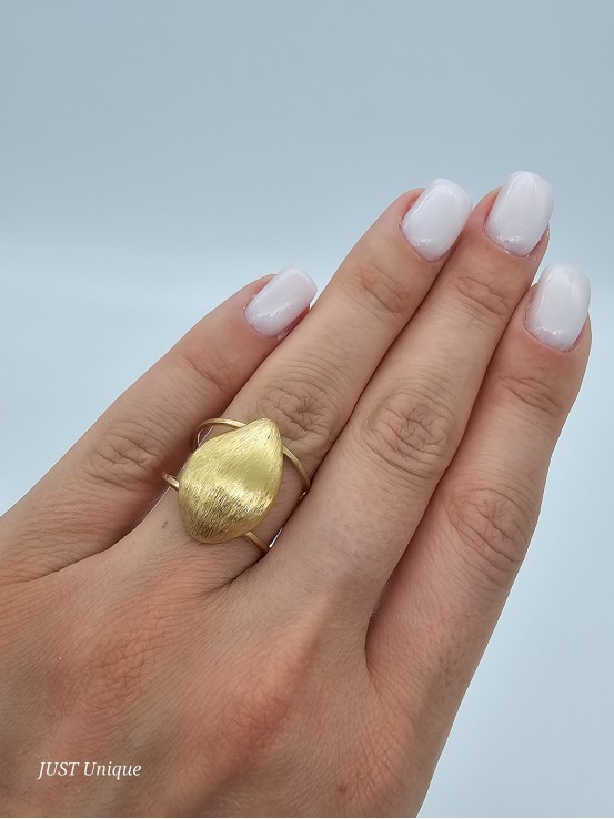 Δαχτυλίδι Matte Shell χρυσό