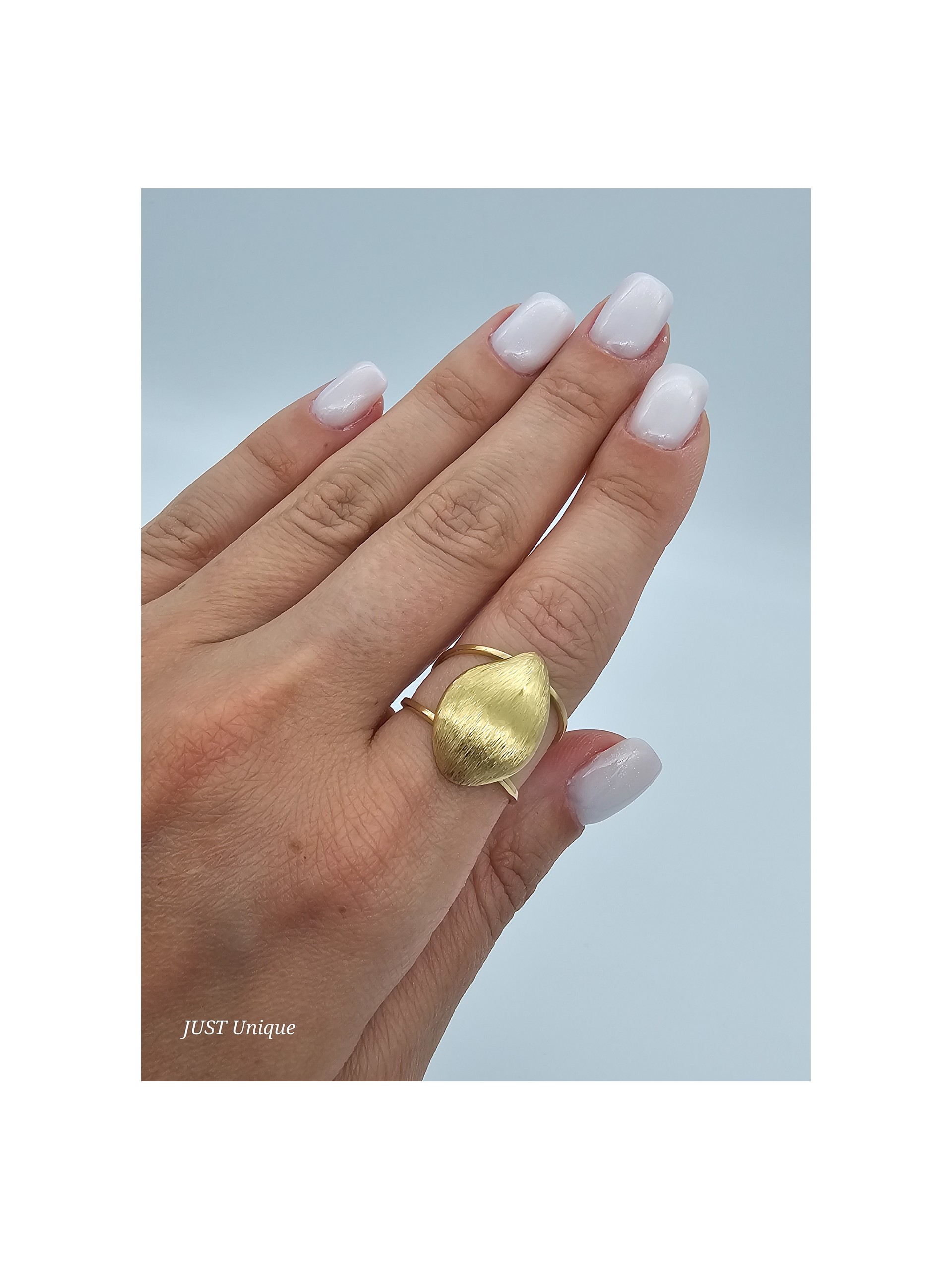 Δαχτυλίδι Matte Shell χρυσό