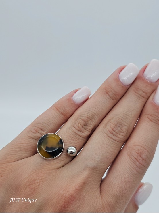 Δαχτυλίδι Animal Print ασημί