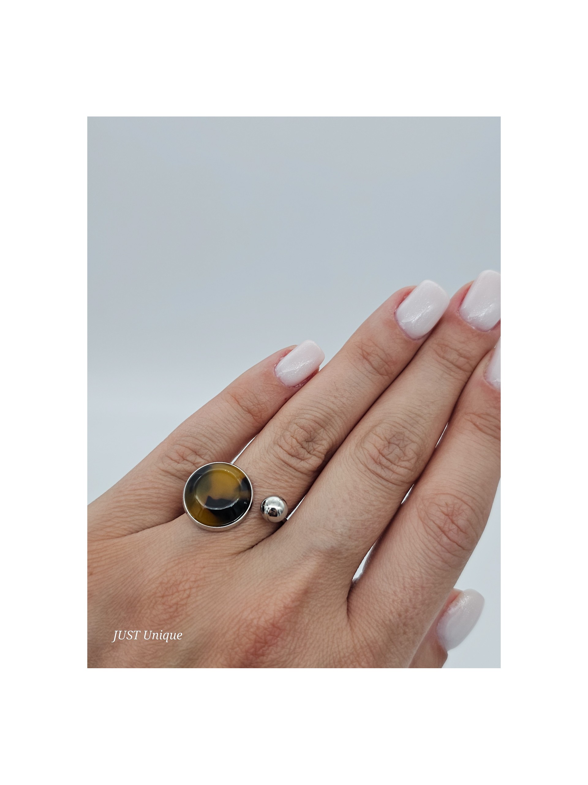 Δαχτυλίδι Animal Print ασημί