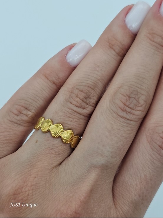 Δαχτυλίδι Mini Shells χρυσό