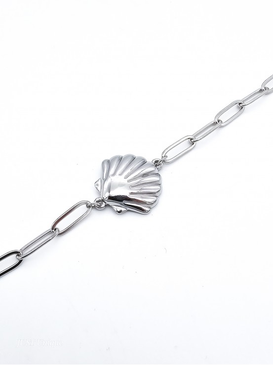 Βραχιόλι Shell ασημί