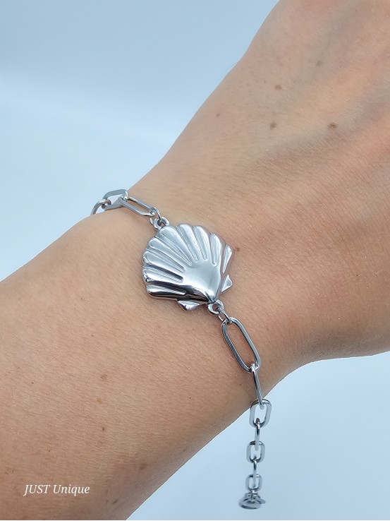 Βραχιόλι Shell ασημί