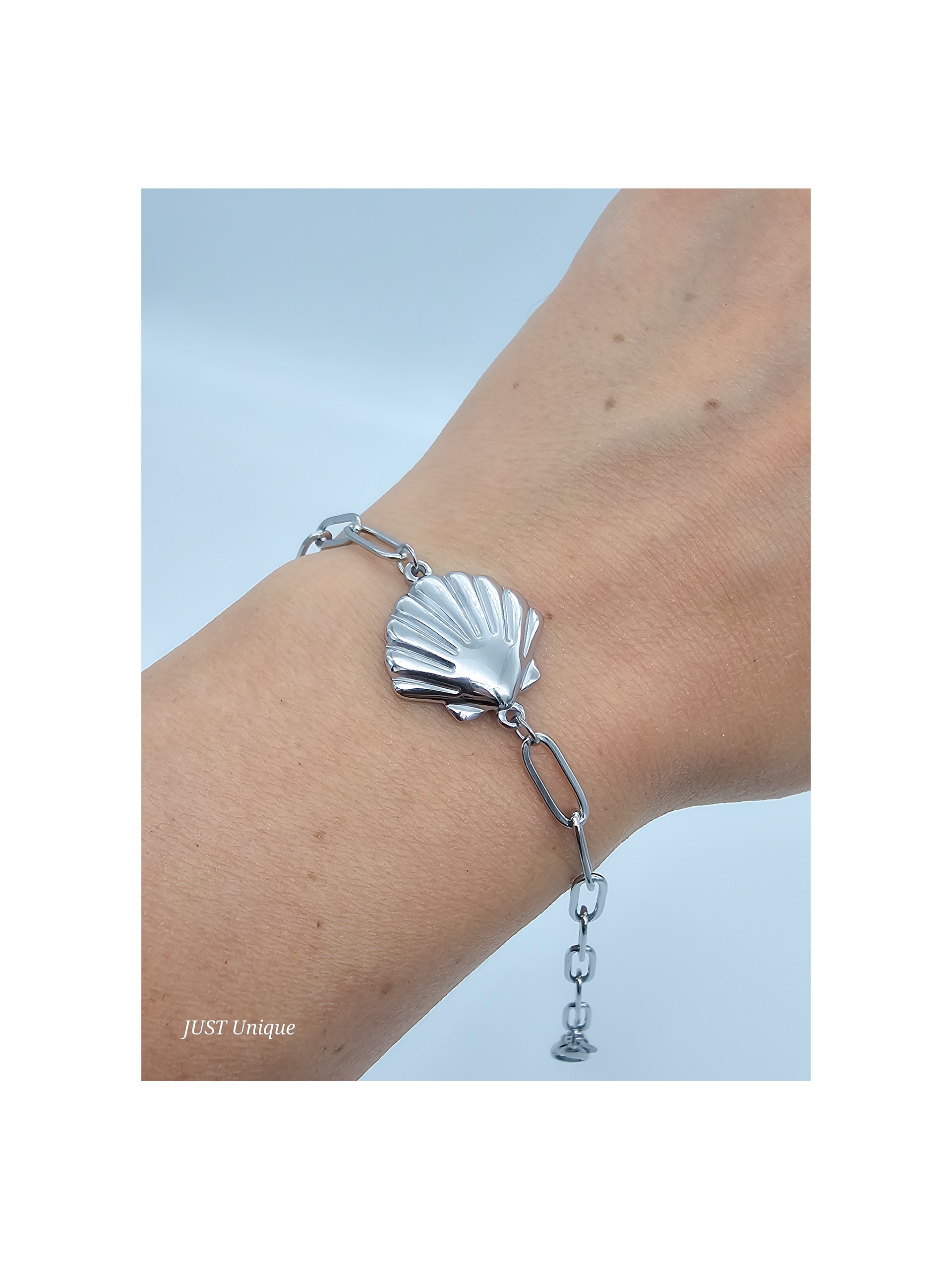 Βραχιόλι Shell ασημί