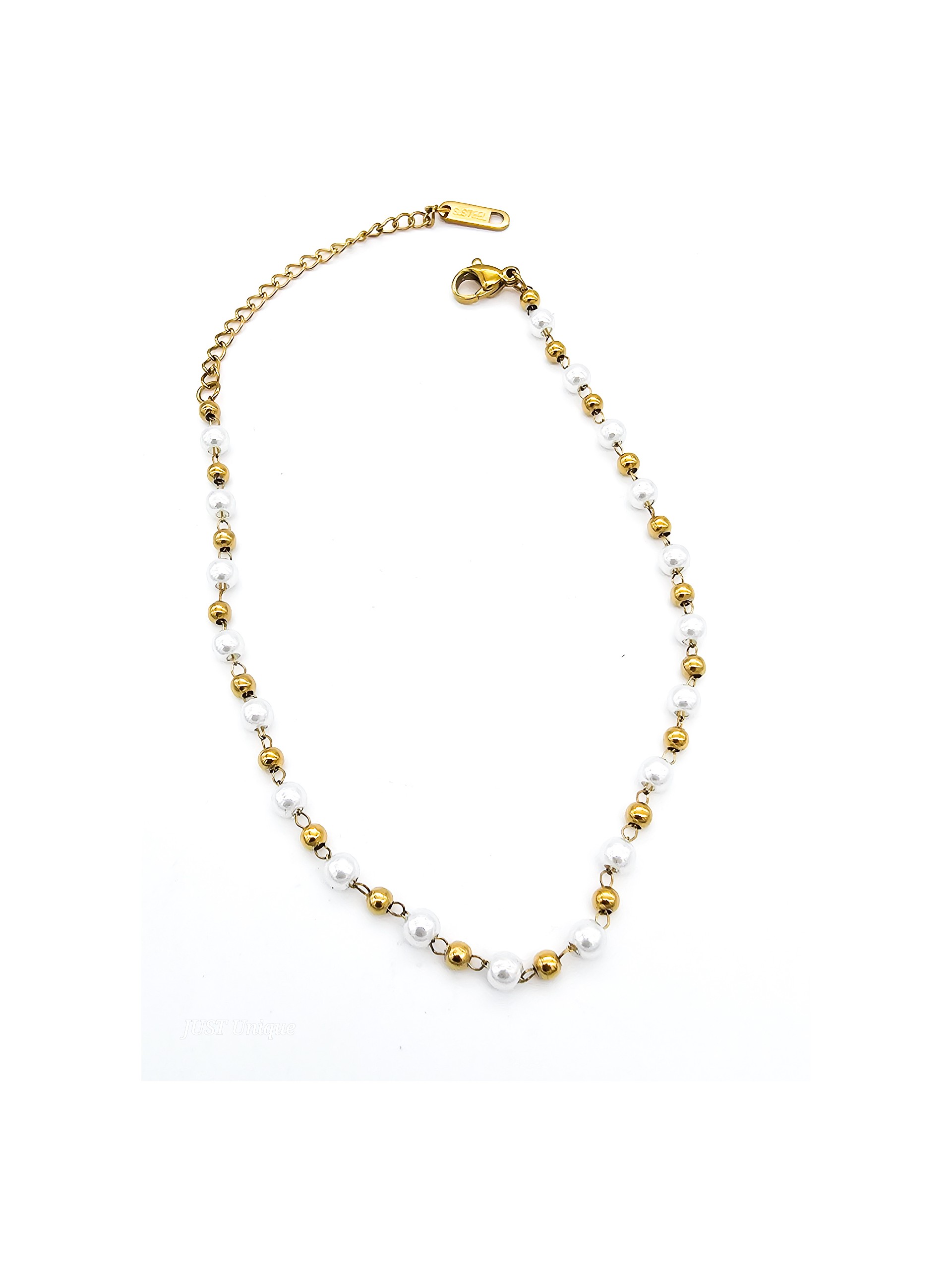 Αλυσίδα ποδιού Rosary Pearl χρυσή