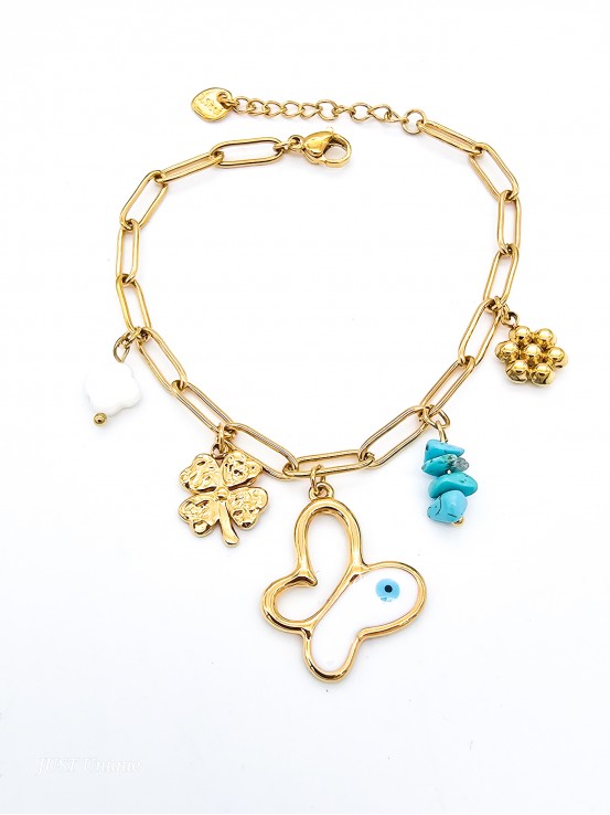 Βραχιόλι Butterfly χρυσό