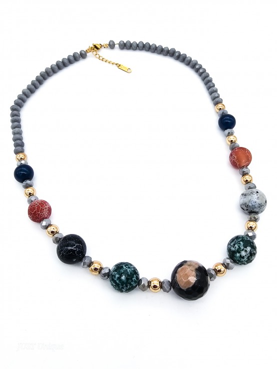 Κολιέ χειροποίητο Semi-Precious Stones