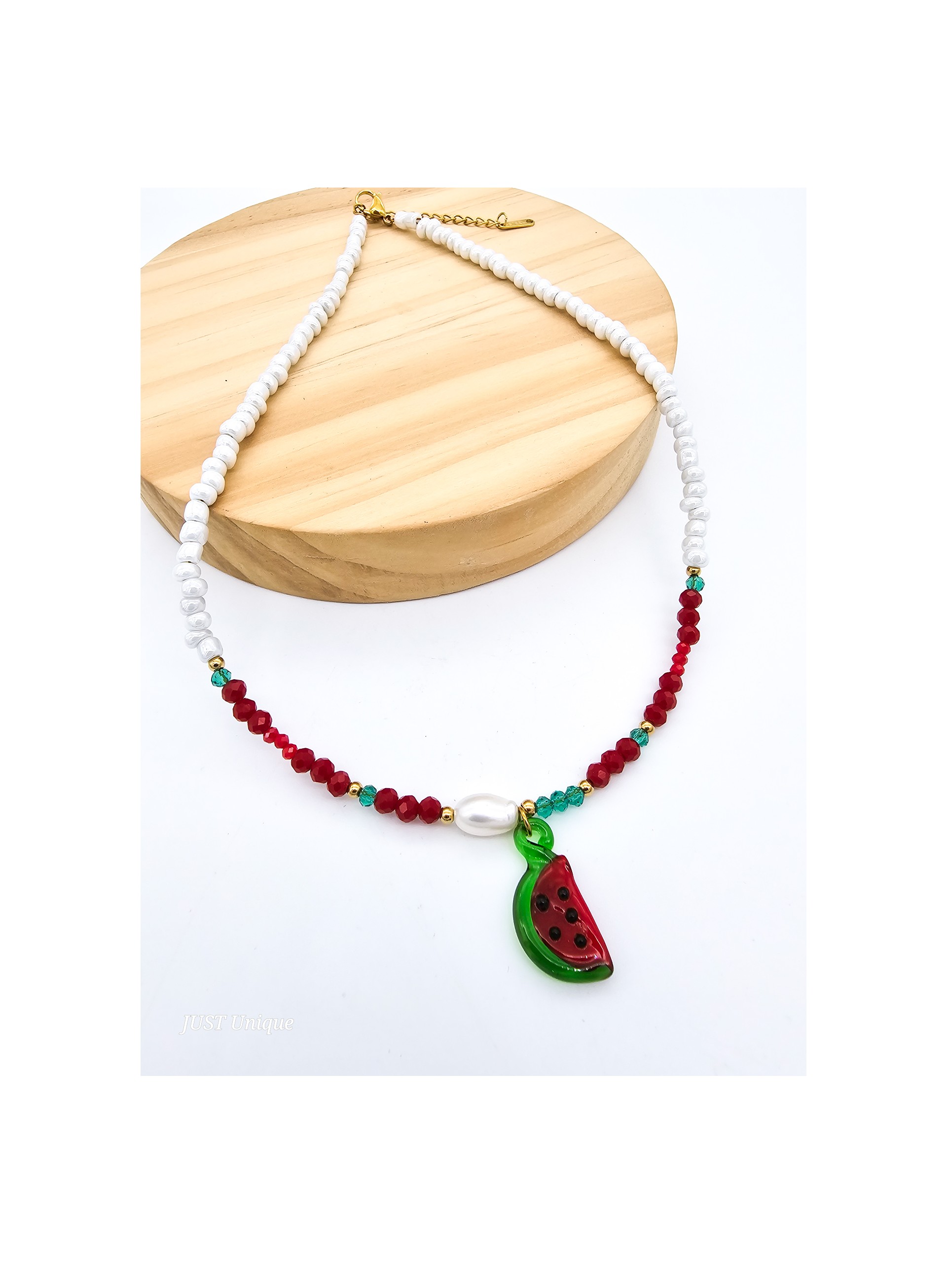 Κολιέ χειροποίητο Watermelon