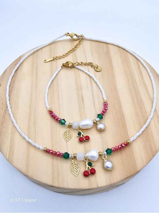 Κολιέ χειροποίητο Cherry