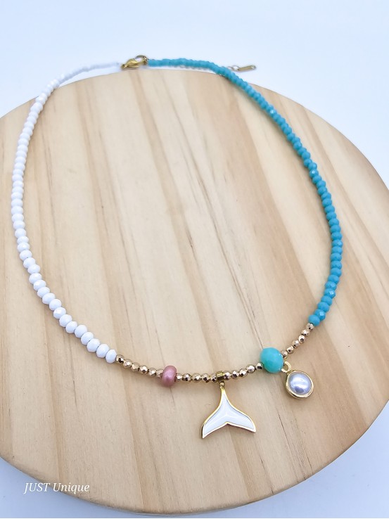 Κολιέ χειροποίητο White Mermaid