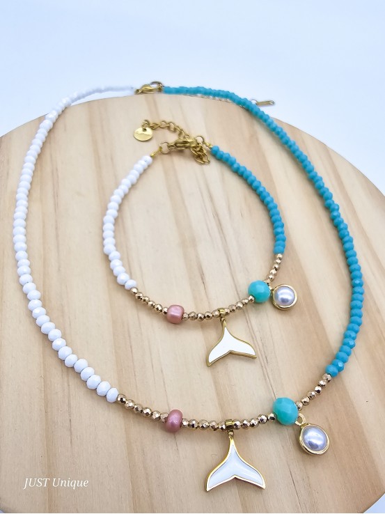 Κολιέ χειροποίητο White Mermaid