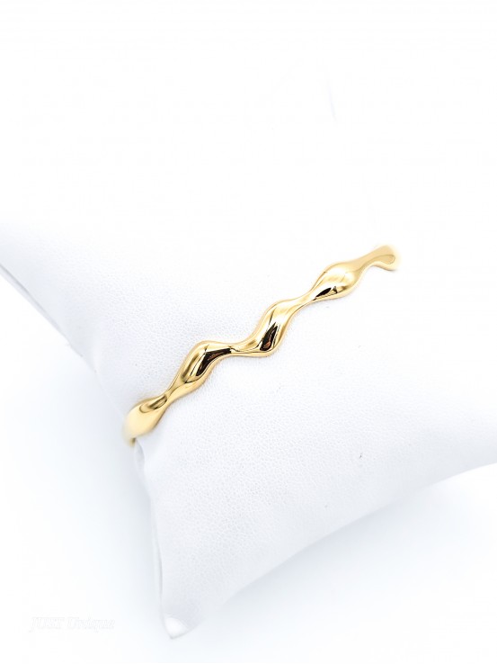 Χειροπέδα Zig Zag χρυσή