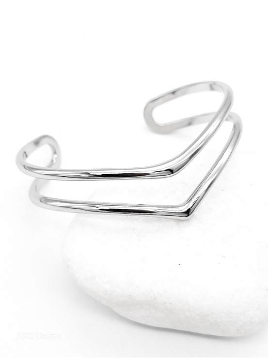 Χειροπέδα Arc ασημί