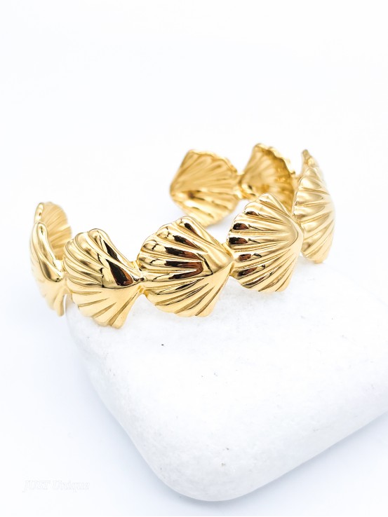 Χειροπέδα Clam χρυσή