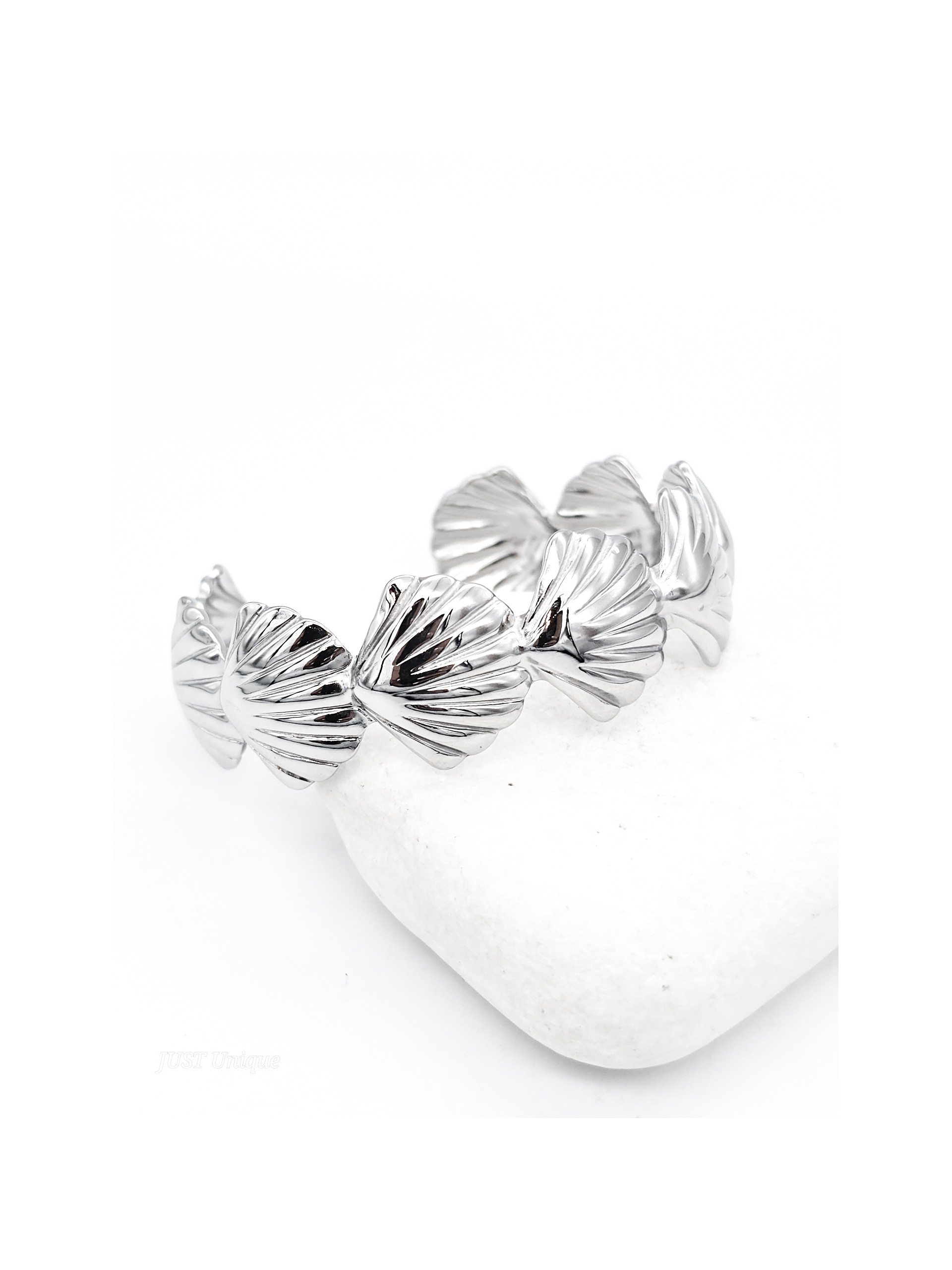 Χειροπέδα Clam ασημί