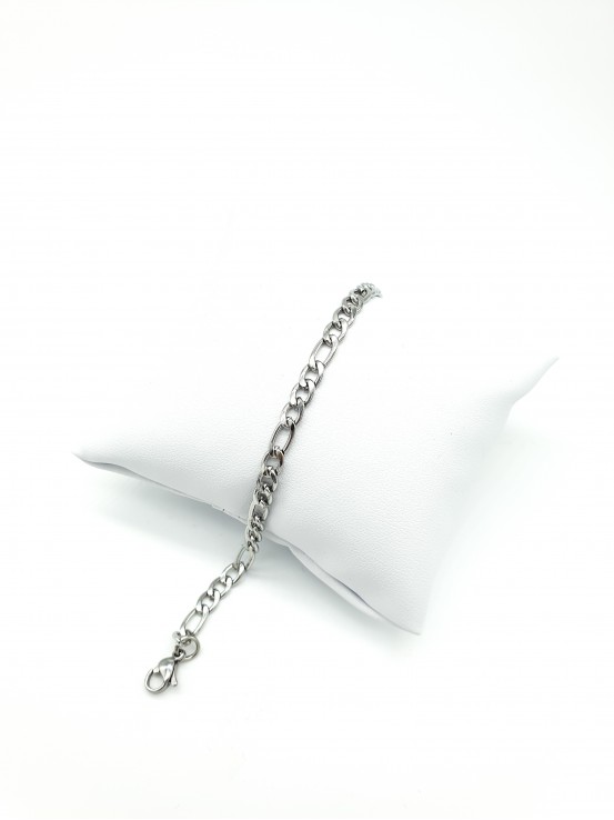 Βραχιόλι καδένα οβάλ 40mm ασημί