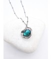 Κολιέ Turquoise ασημί