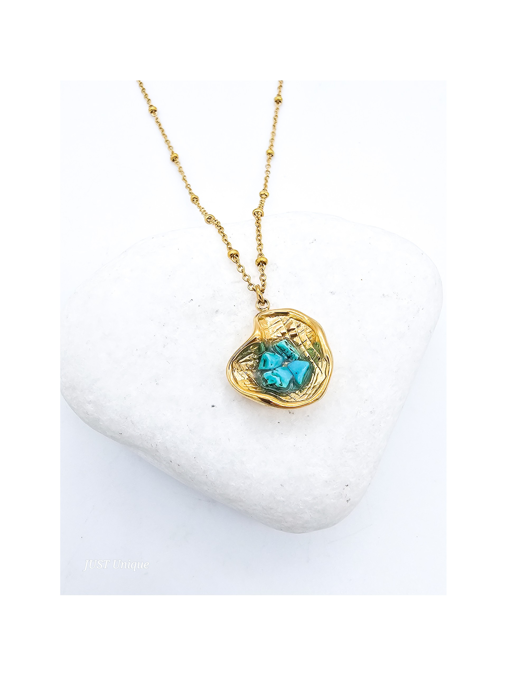 Κολιέ Turquoise χρυσό