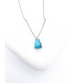 Κολιέ Turquoise Tear  ασημί