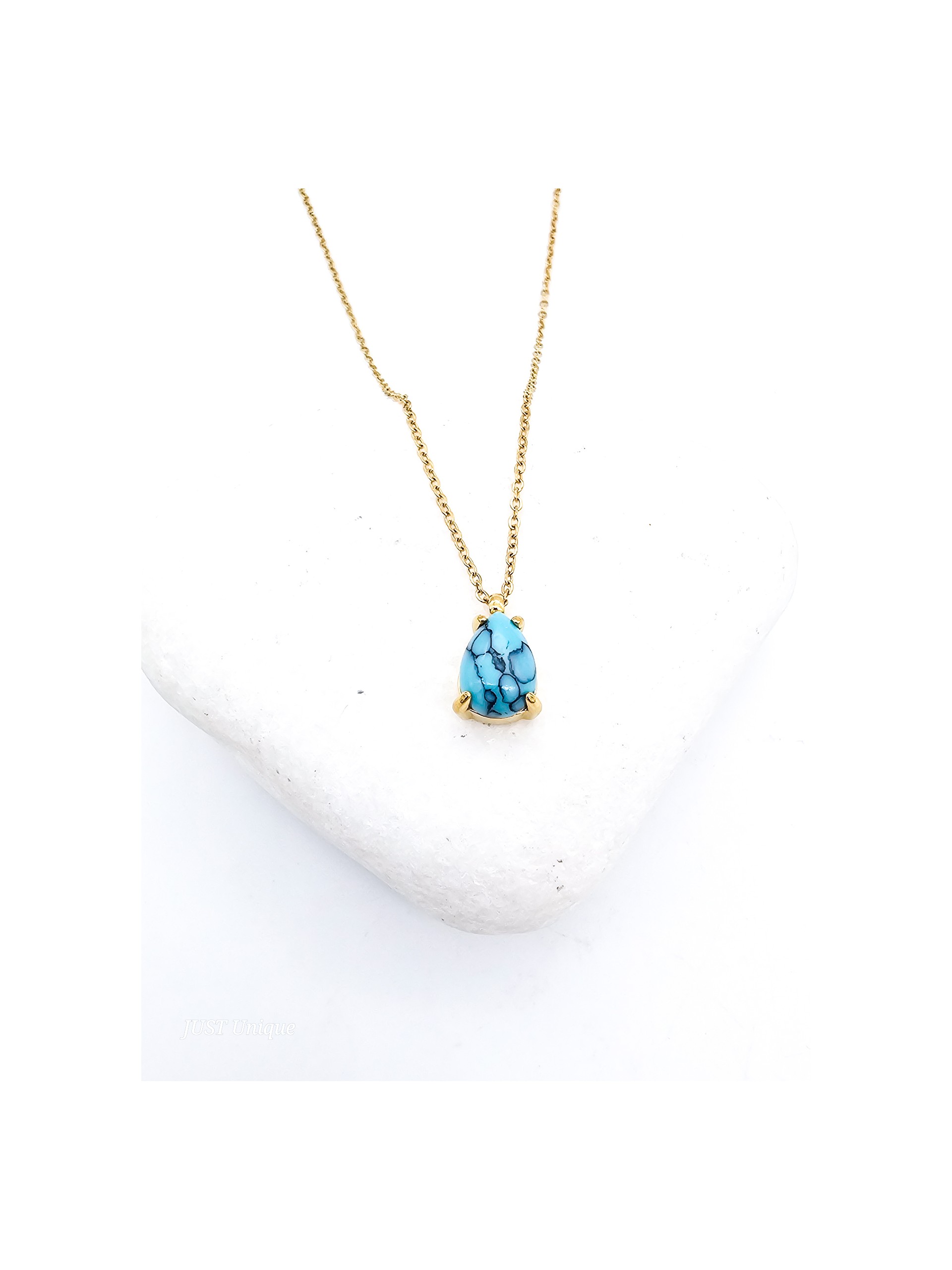 Κολιέ Turquoise Tear  χρυσό