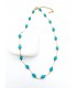 Κολιέ Turquoise Balls χρυσό