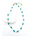Κολιέ Turquoise Balls χρυσό