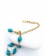Κολιέ Turquoise Balls χρυσό