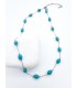 Κολιέ Turquoise Balls ασημί