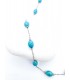 Κολιέ Turquoise Balls ασημί
