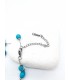 Κολιέ Turquoise Balls ασημί