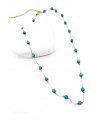 Κολιέ Turquoise Μini Balls χρυσό