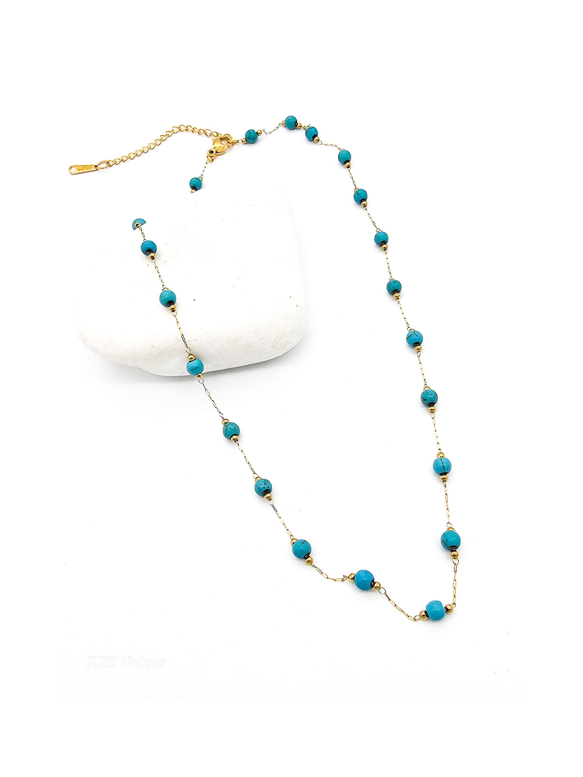 Κολιέ Turquoise Μini Balls χρυσό