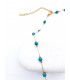Κολιέ Turquoise Μini Balls χρυσό