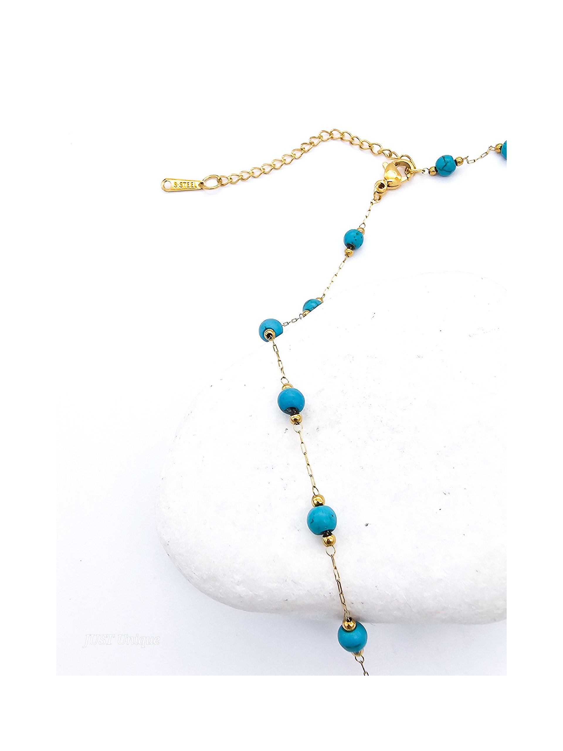 Κολιέ Turquoise Μini Balls χρυσό