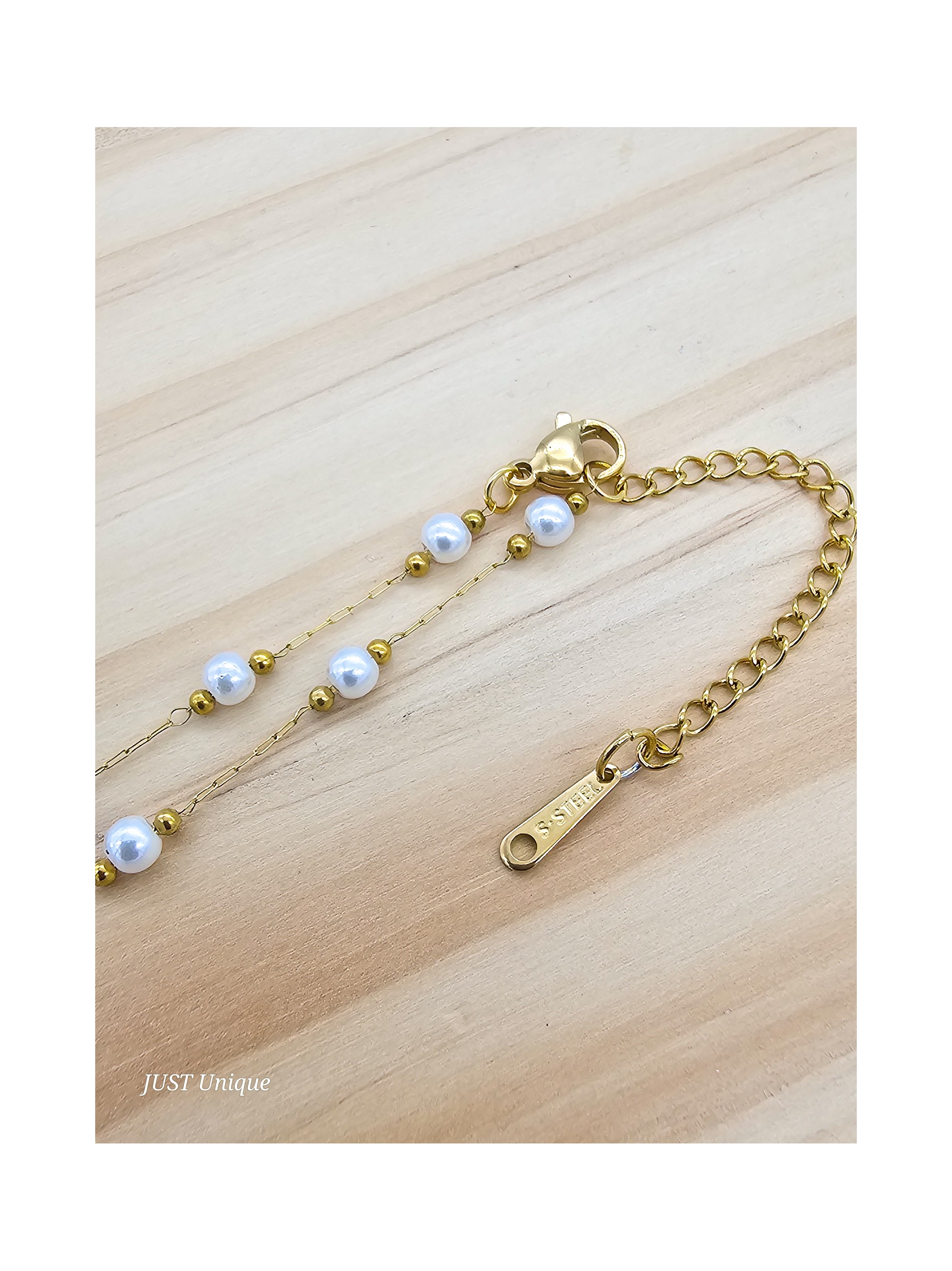 Κολιέ Μini Pearl Balls χρυσό