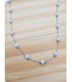 Κολιέ Μini Pearl Balls ασημί