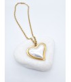 Κολιέ Pearl Heart χρυσό
