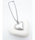 Κολιέ Pearl Heart ασημί