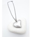 Κολιέ Pearl Heart ασημί