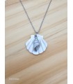 Κολιέ Natural Shell ασημί