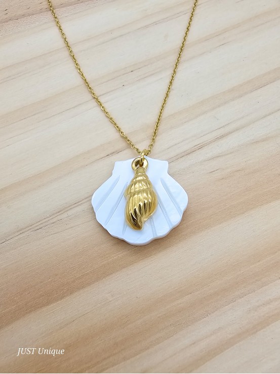 Κολιέ Natural Shell χρυσό
