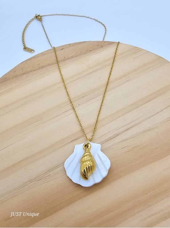 Κολιέ Natural Shell χρυσό