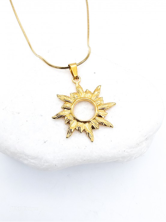 Κολιέ Ηλιος χρυσό