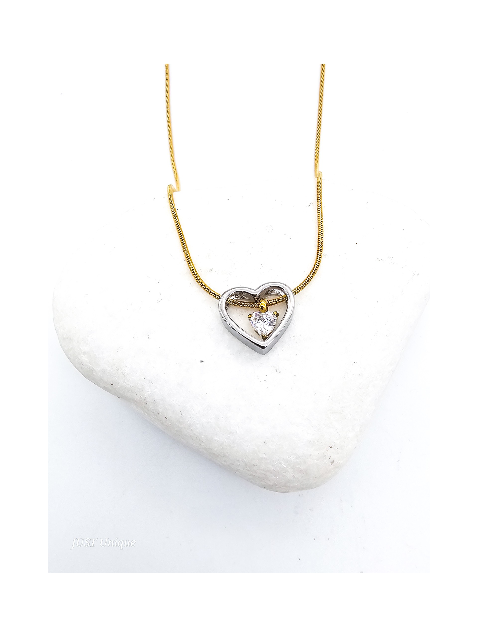 Κολιέ Love δίχρωμο