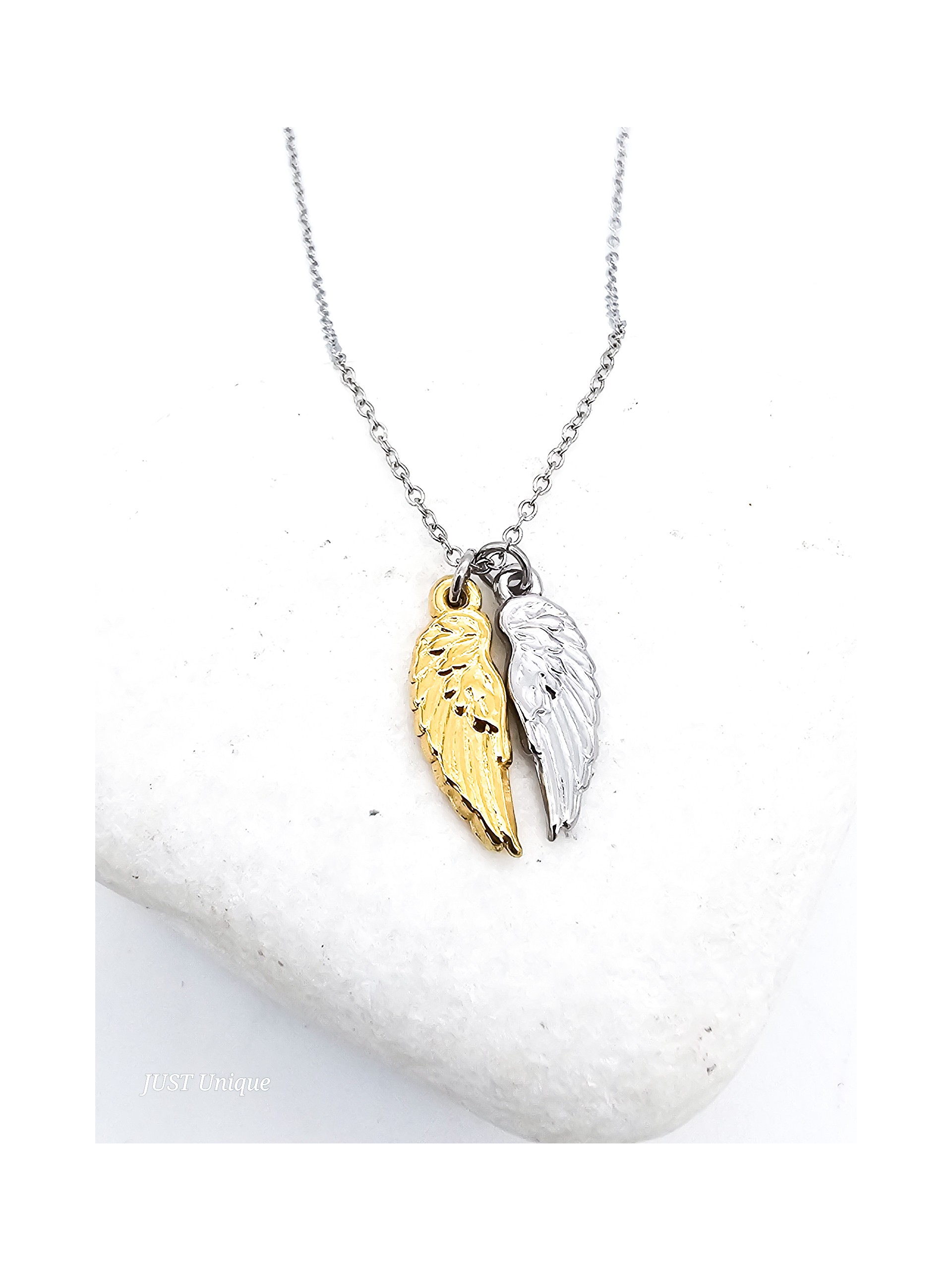 Κολιέ Double Wings δίχρωμο